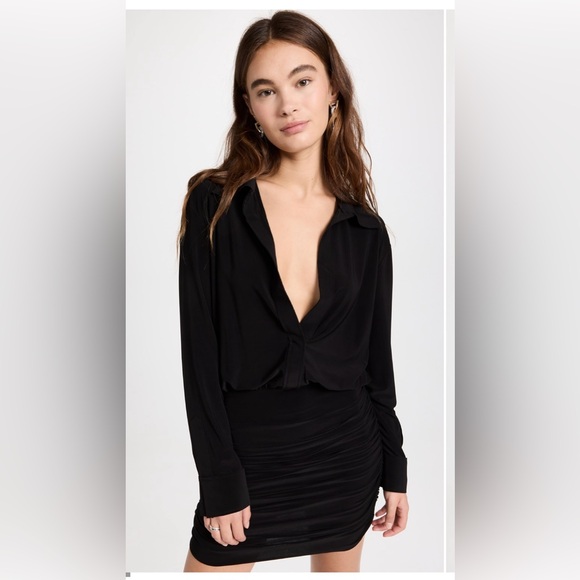 Norma Kamali Boyfriend Shirred Shirt Dress, worn once, size XL - Picture 1 of 3